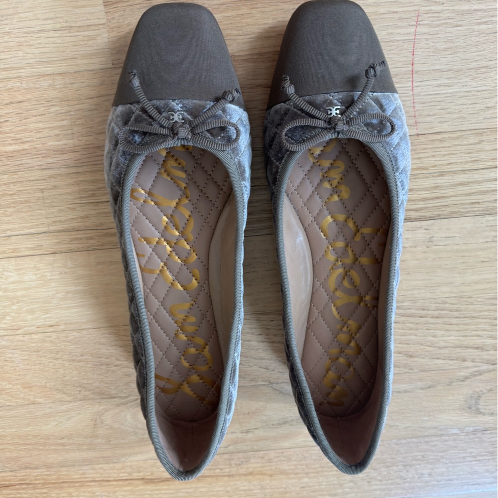 Sam Edelman Taupe Quilted Loafers